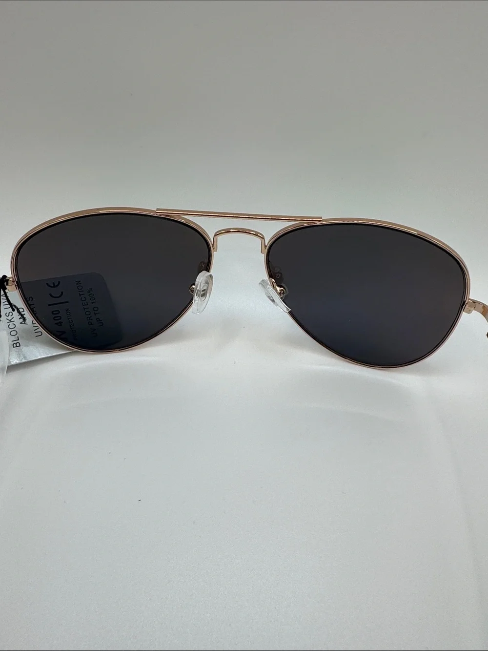 Aviator Sunglasses with Blue-Green Mirrored Lenses
